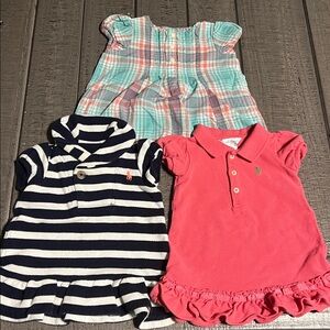 3 Adorable Ralph Lauren Dresses Spring Summer Size 6 Months